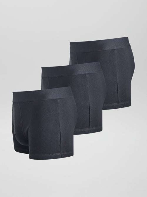 3er-Pack unifarbene Boxershorts - Kiabi