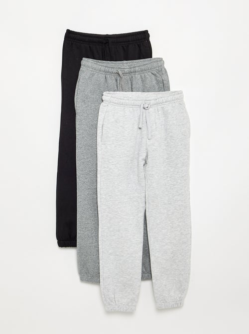 3er-Pack unifarbene Jogginghosen - Kiabi