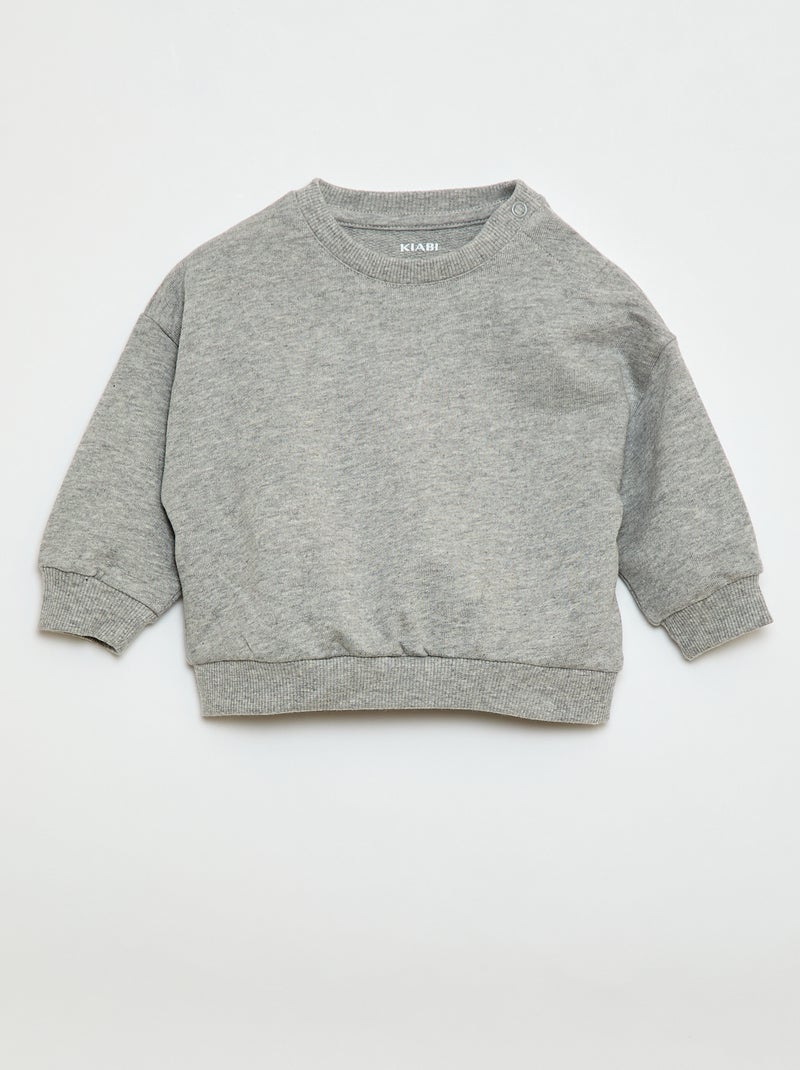 3er-Pack unifarbene Sweatshirts Grau - Kiabi