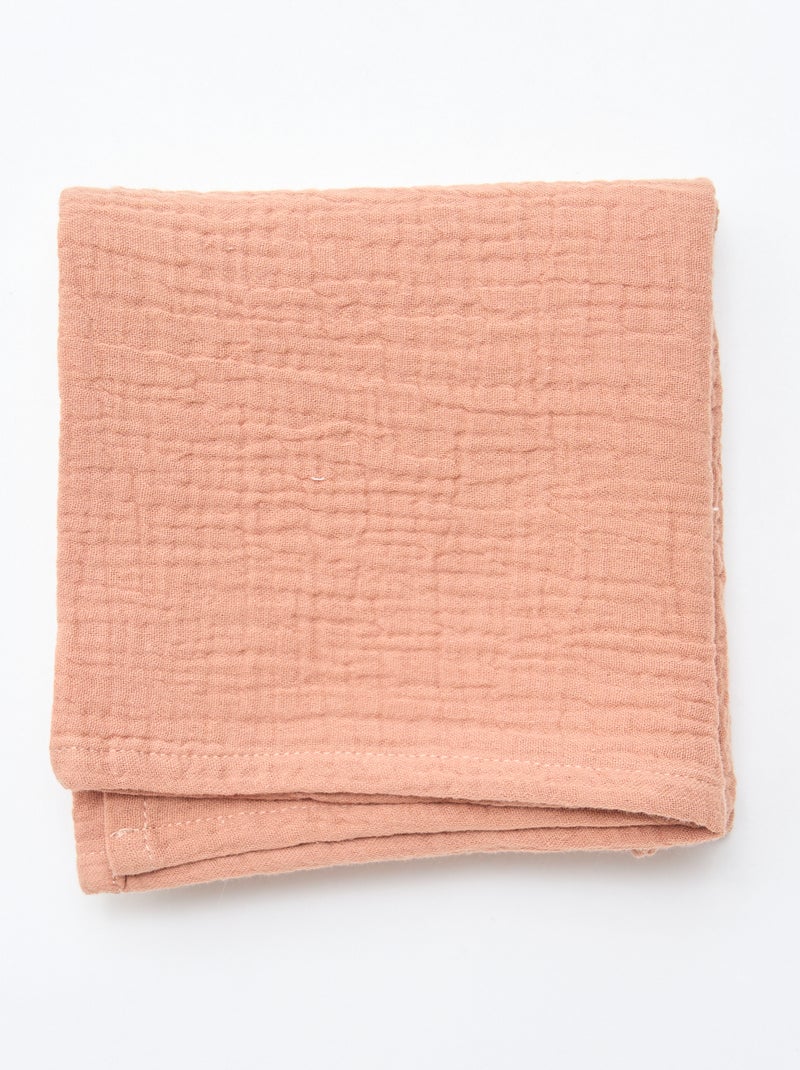 3er-Set Baumwoll-Mulltücher Rosa - Kiabi
