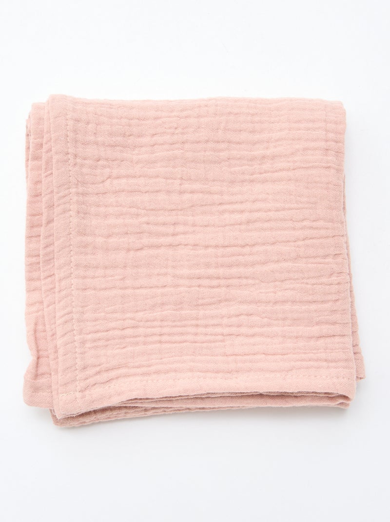 3er-Set Baumwoll-Mulltücher Rosa - Kiabi