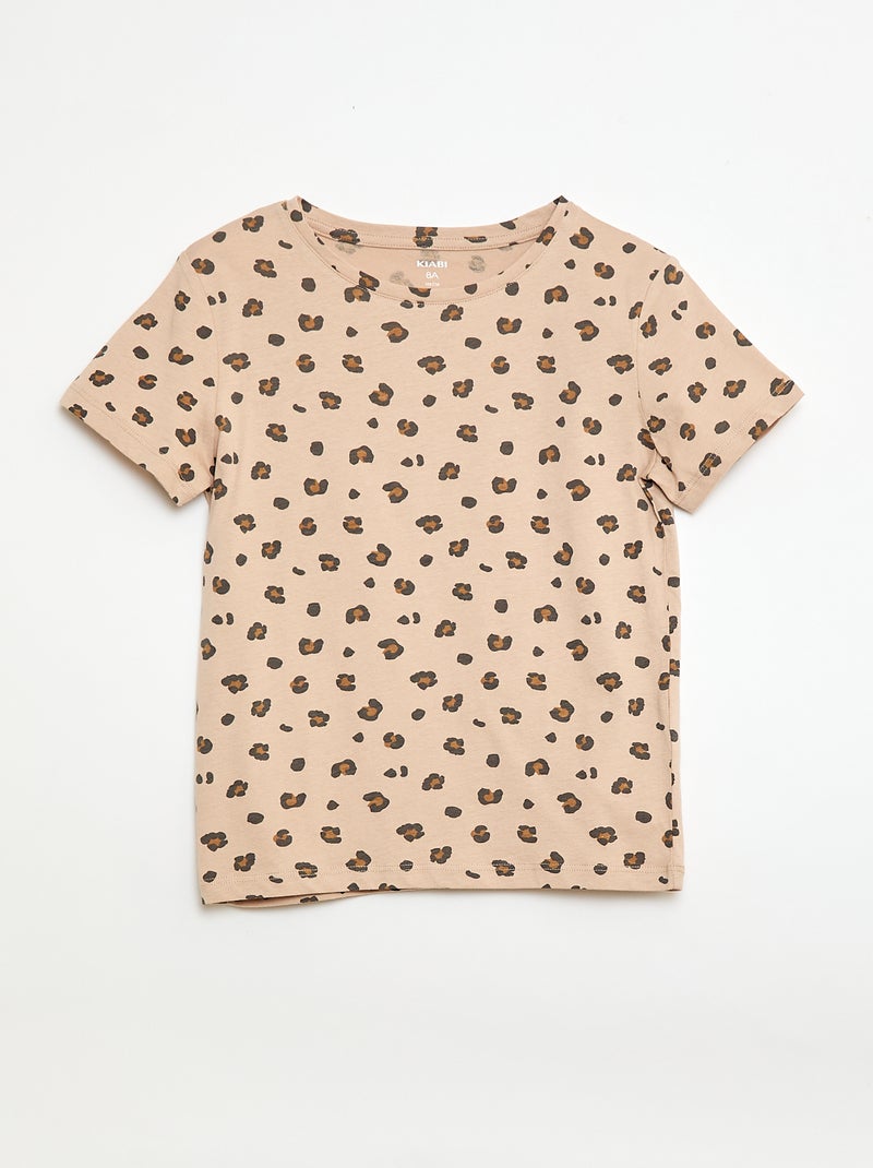 3er-Set Kurzarm-T-Shirts Beige - Kiabi