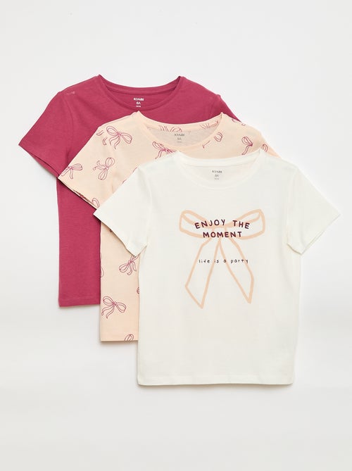 3er-Set Kurzarm-T-Shirts - Kiabi