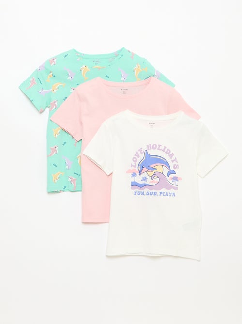3er-Set Kurzarm-T-Shirts - Kiabi