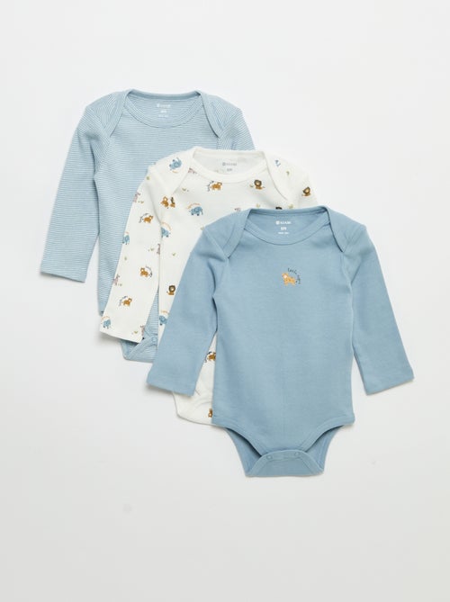 3er-Set Langarm-Bodys - Kiabi 3er-Set Langarm-Bodys - Kiabi