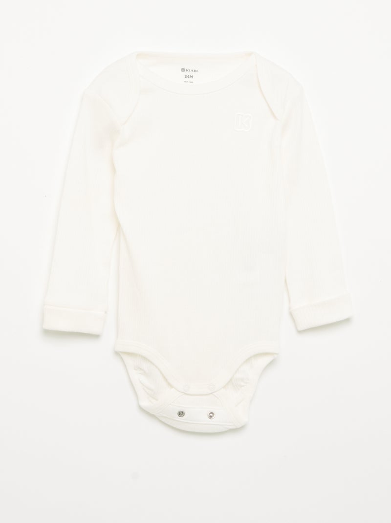 3er-Set mitwachsende Bodys - Kiabi Blau - Kiabi