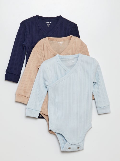 3er-Set mitwachsender Bodys - Kiabi