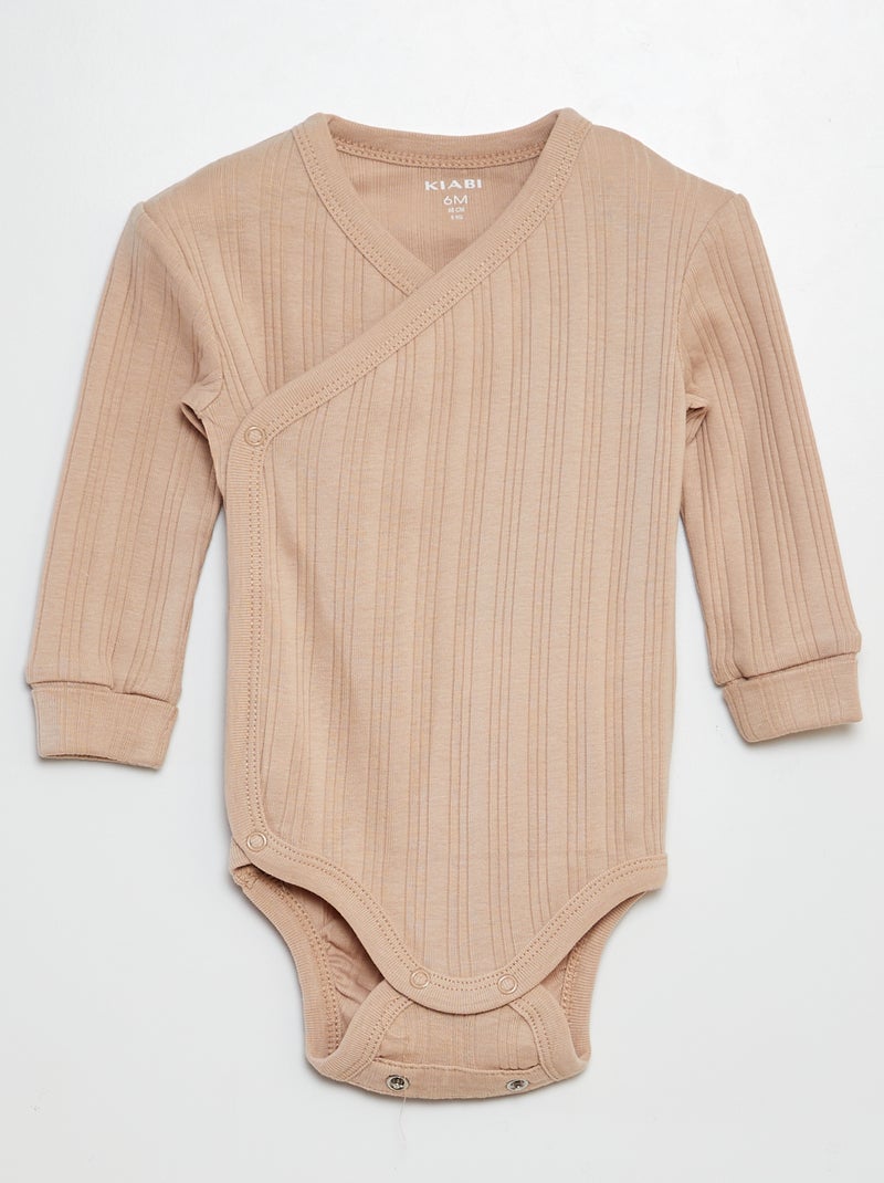 3er-Set mitwachsender Bodys Blau - Kiabi