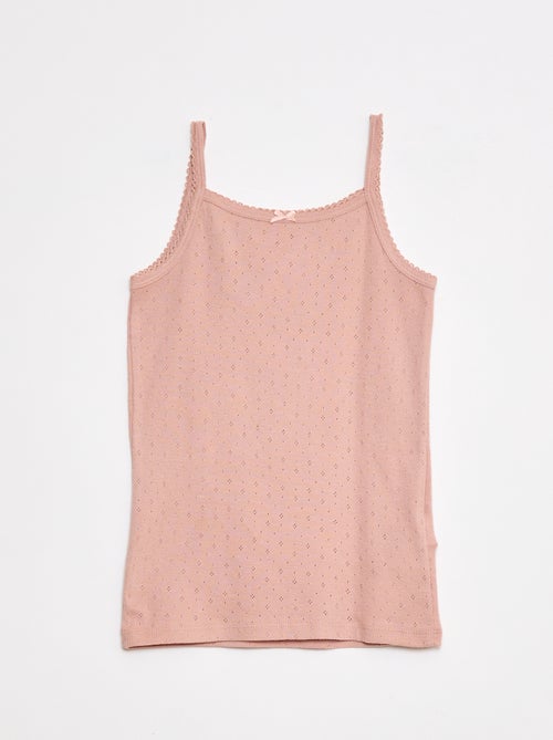 3er-Set Pointelle-Trägershirts - Kiabi