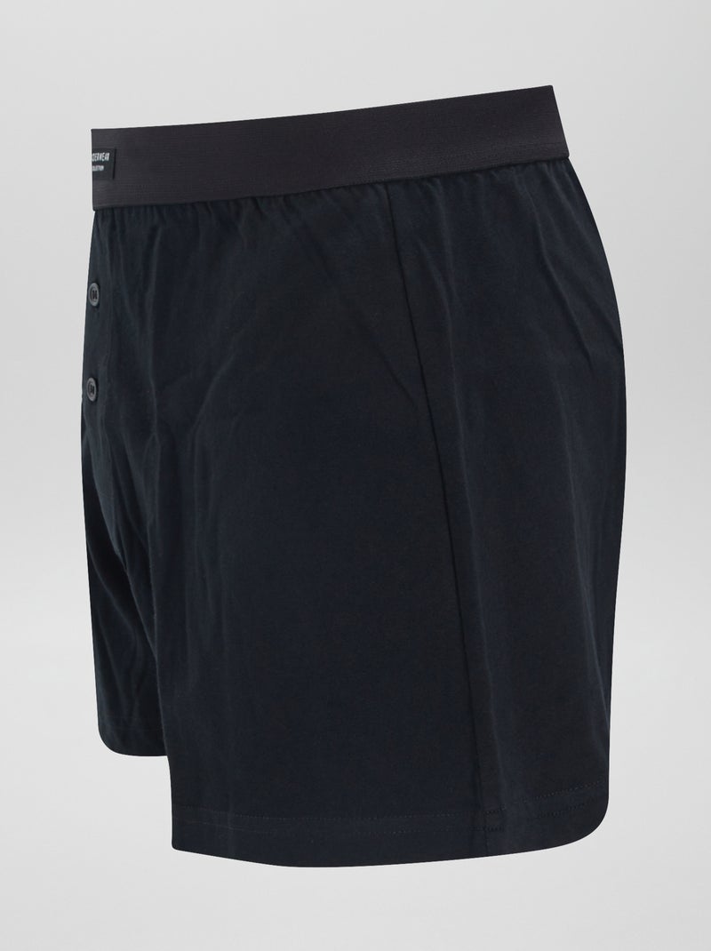 3er-Set unifarbene Boxershorts Grau/Schwarz/Weiß - Kiabi