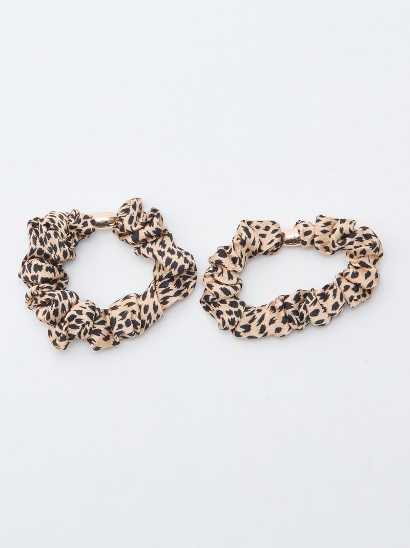 4-Pack Scrunchies Brown - Kiabi