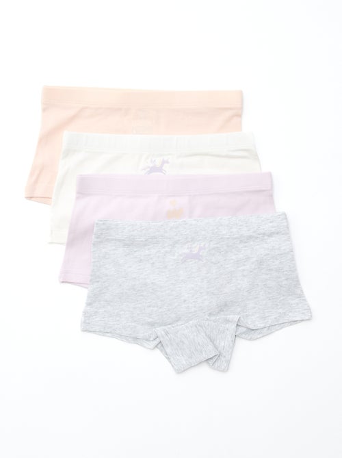 4er-Pack bedruckte Shorties - Kiabi