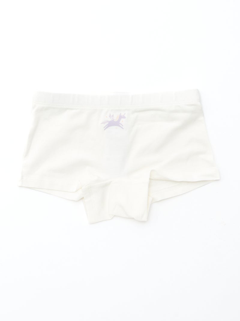 4er-Pack bedruckte Shorties Lila - Kiabi