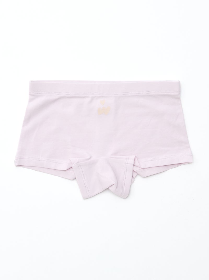 4er-Pack bedruckte Shorties Lila - Kiabi