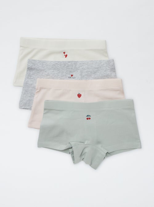 4er-Pack bedruckte Shorties - Kiabi
