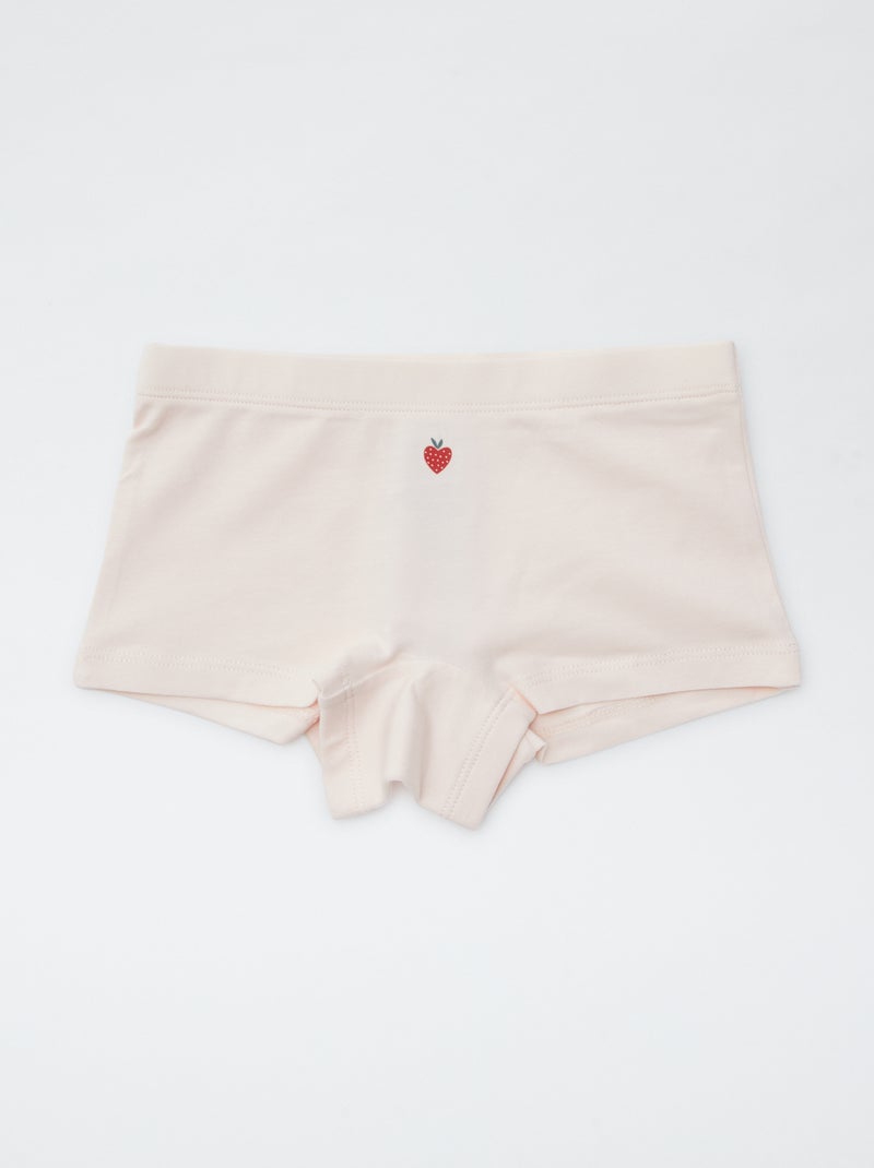 4er-Pack bedruckte Shorties Rosa/Grün/Weiß/Grau - Kiabi