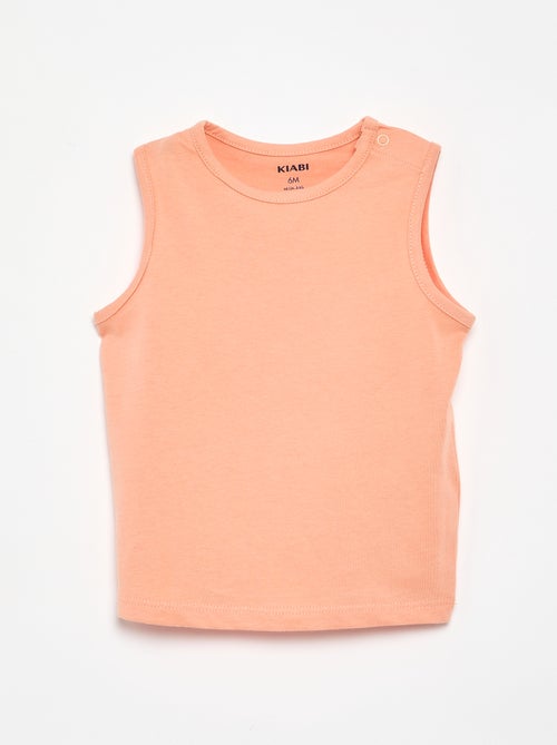 4er-Pack einfarbige Tanktops - Kiabi 4er-Pack einfarbige Tanktops - Kiabi