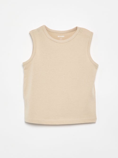 4er-Pack einfarbige Tanktops - Kiabi 4er-Pack einfarbige Tanktops - Kiabi