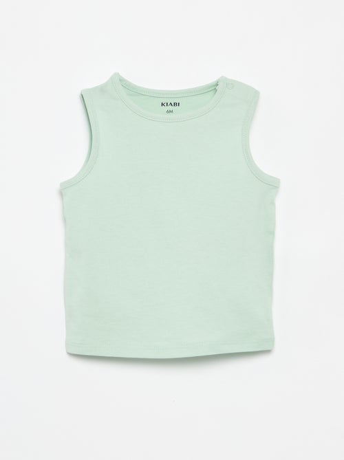4er-Pack einfarbige Tanktops - Kiabi