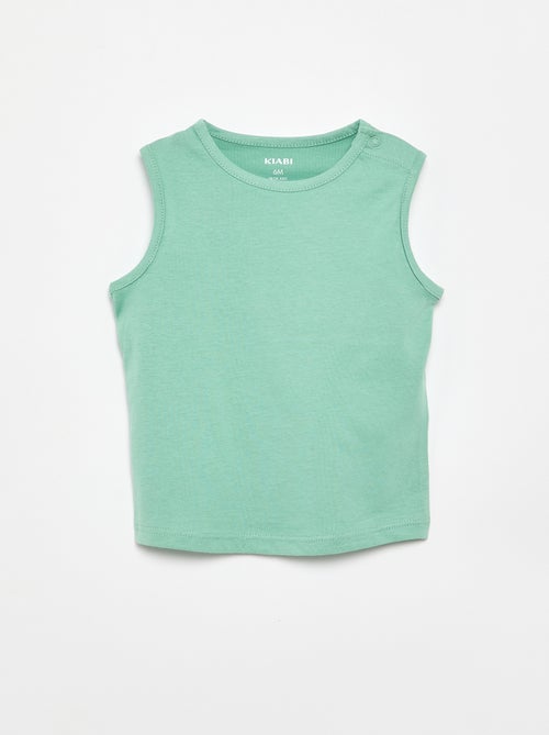 4er-Pack einfarbige Tanktops - Kiabi