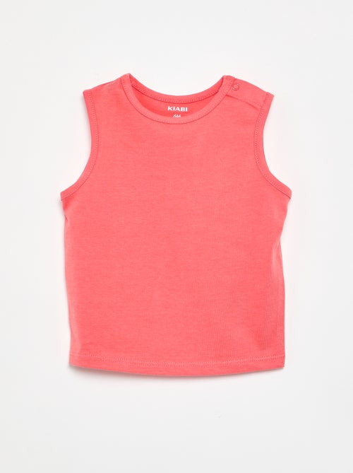 4er-Pack einfarbige Tanktops - Kiabi
