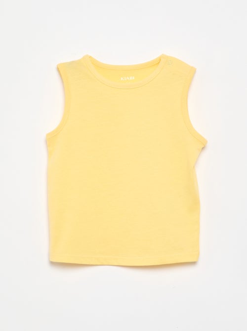 4er-Pack einfarbige Tanktops - Kiabi