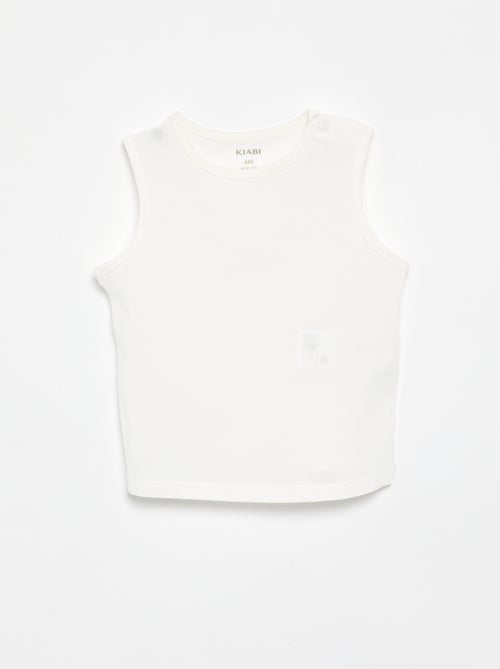 4er-Pack einfarbige Tanktops - Kiabi