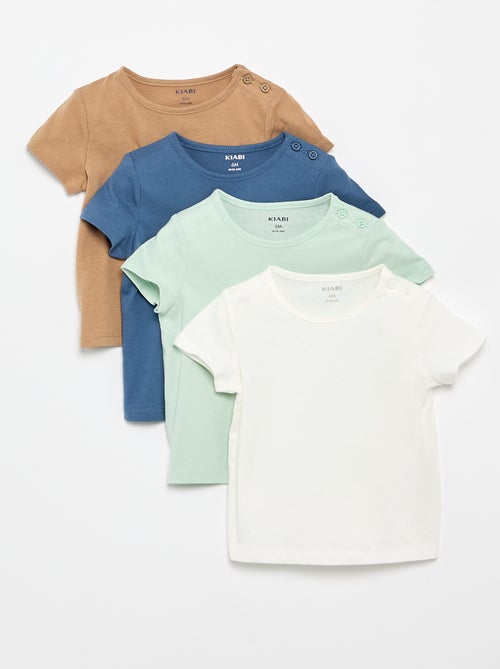 4er-Pack unifarbene T-Shirts - Kiabi