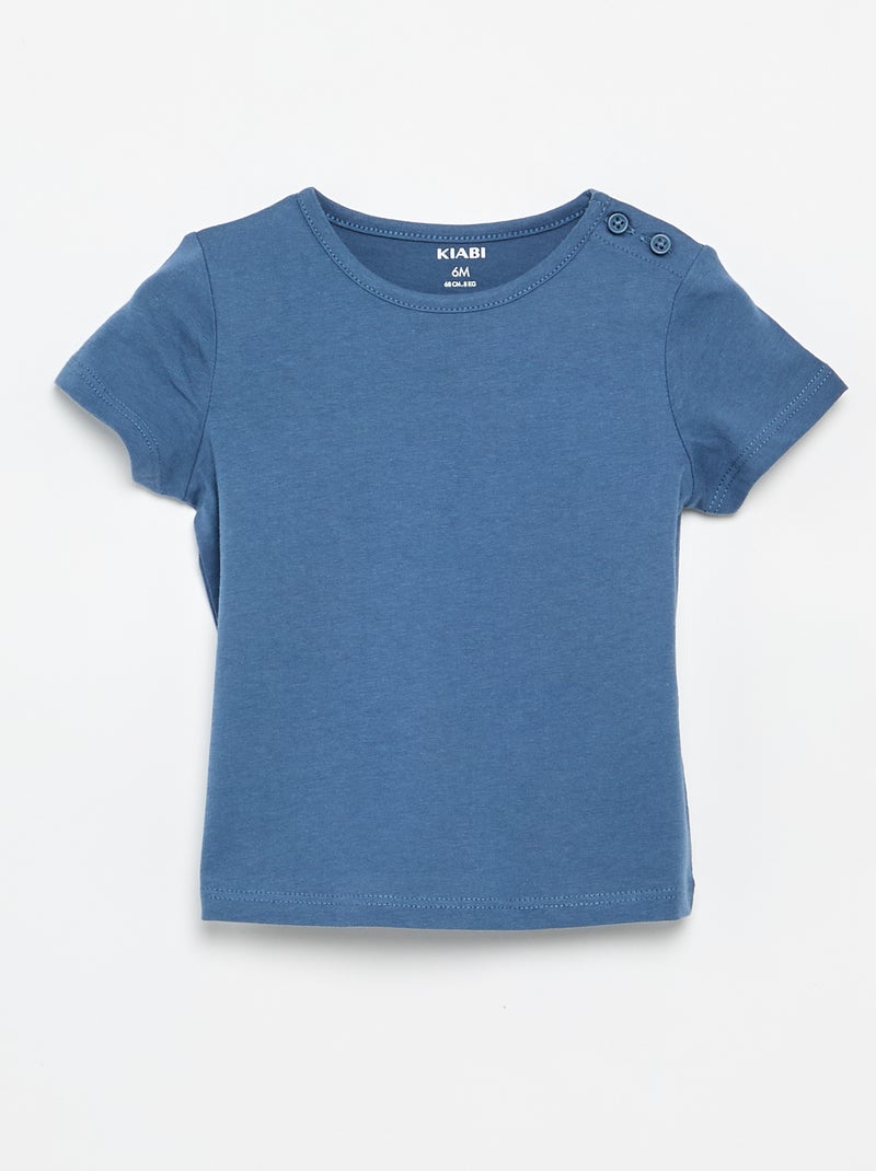 4er-Pack unifarbene T-Shirts Weiß - Kiabi