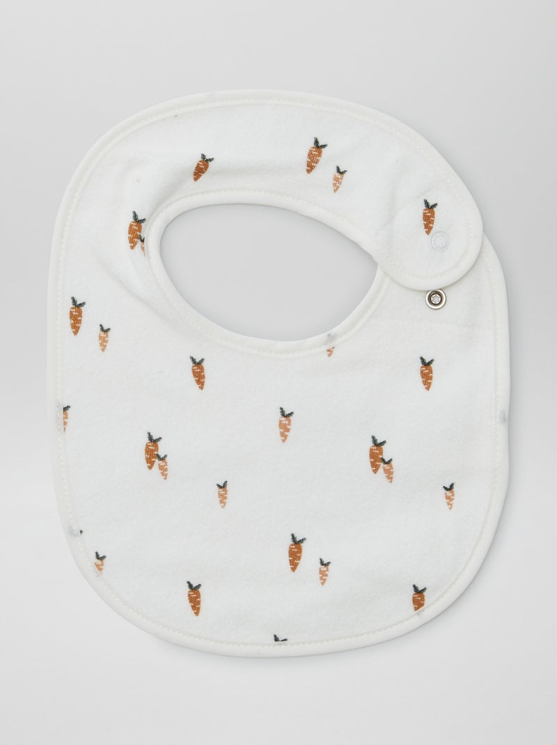 5 bavoirs à l'imprimés fantaisies à fermeture pressionnées MARRON - Kiabi