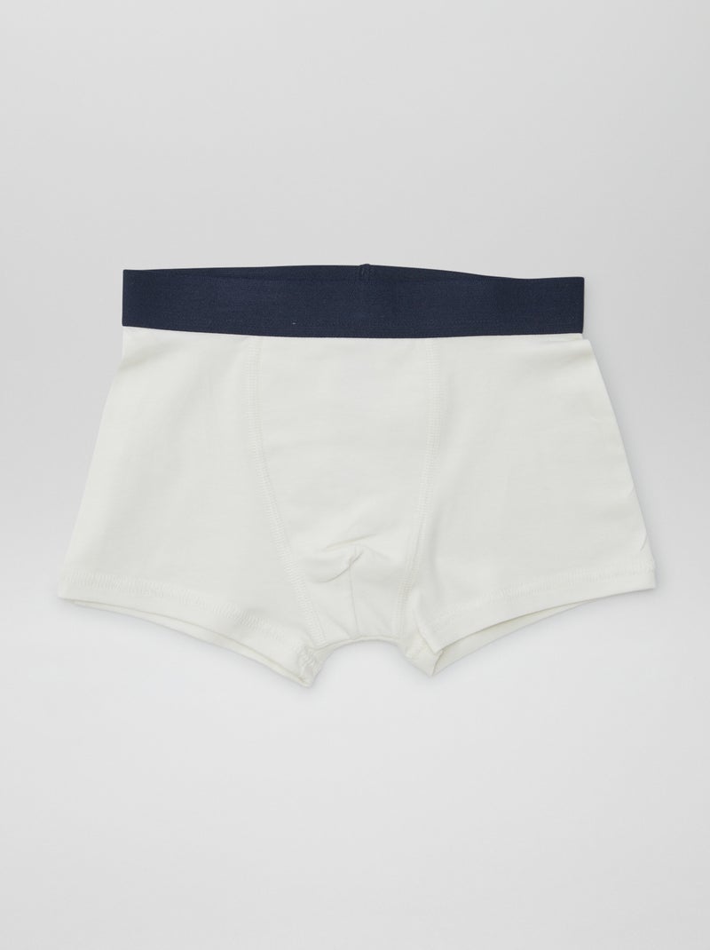 5 boxers unis Blanc - Kiabi