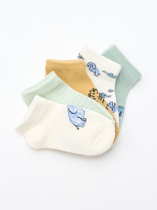 5-Pack of No-Show Socks - Kiabi