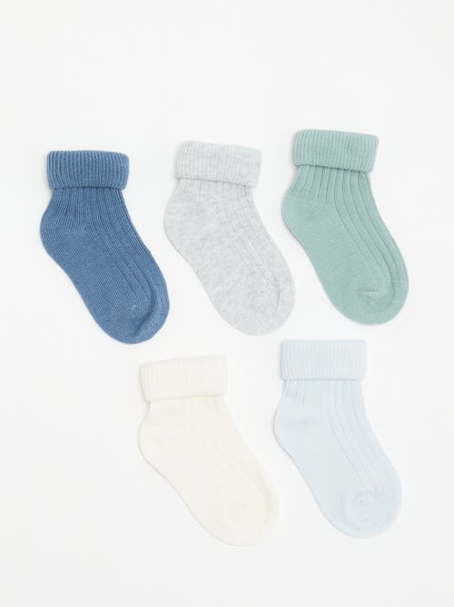 5-Pack of Plain Baby Socks - Kiabi