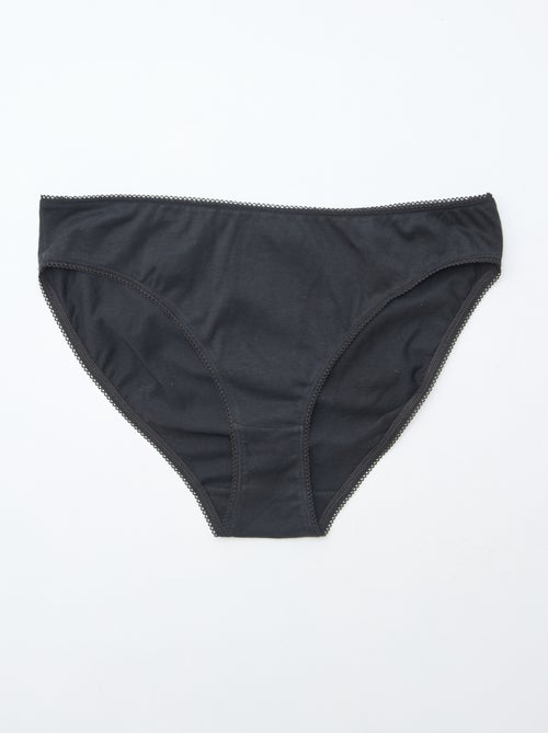 5-pack of plain cotton briefs - Kiabi