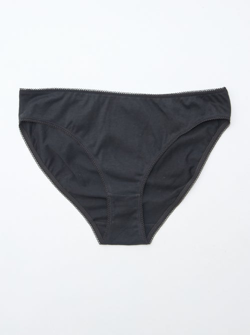 5-pack of plain cotton briefs - Kiabi