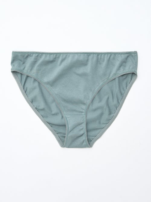 5-pack of plain cotton briefs - Kiabi