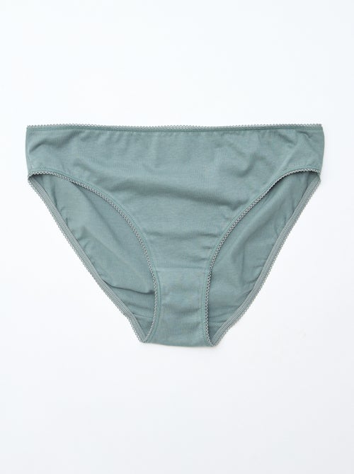 5-pack of plain cotton briefs - Kiabi