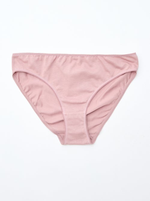 5-pack of plain cotton briefs - Kiabi