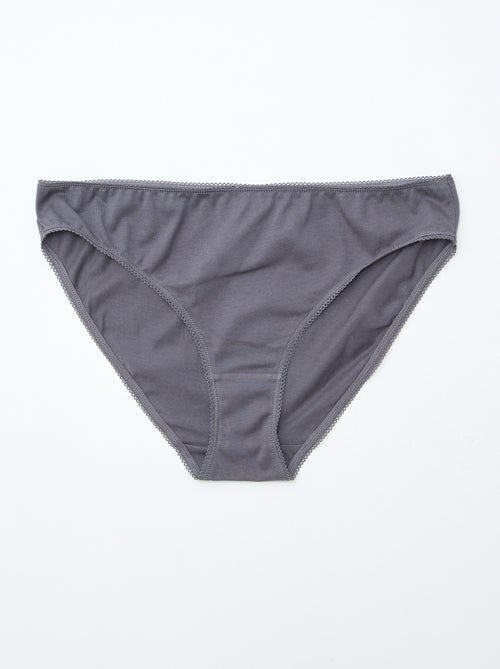 5-pack of plain cotton briefs - Kiabi