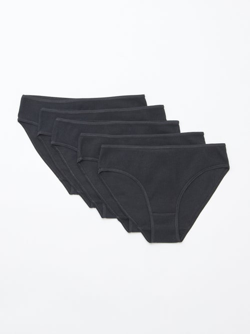 5-Pack Ribbed Knit Briefs - Kiabi