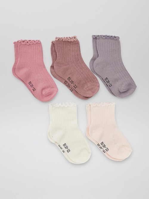 5-Pack Ruffled Socks - Kiabi