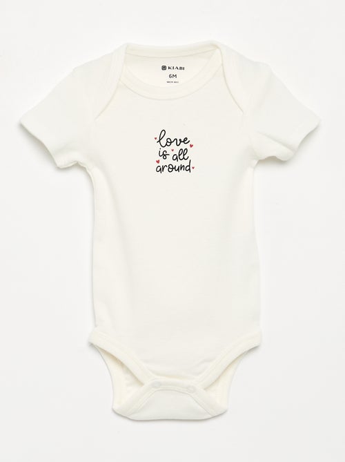 5-Pack Short-Sleeve Cotton Bodysuits - Kiabi