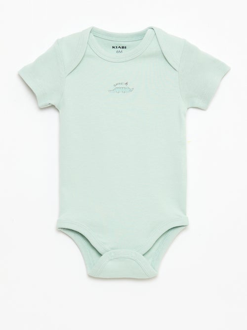 5-Pack Short-Sleeve Cotton Bodysuits - Kiabi
