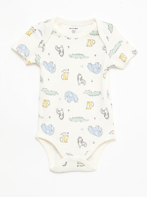 5-Pack Short-Sleeve Cotton Bodysuits - Kiabi