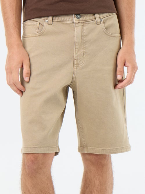 5-pocket denim Bermuda shorts - Kiabi