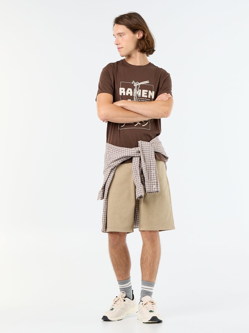 5-Pocket Jeans-Bermuda Beige - Kiabi