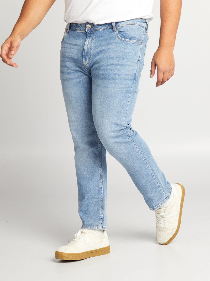5-pocket straight-leg jeans - L34 BLUE - Kiabi