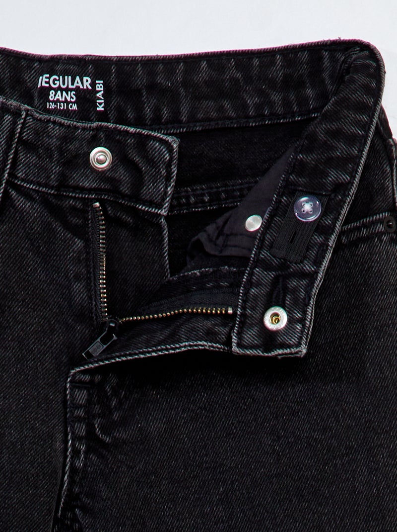 5-pocket straight-leg jeans GREY - Kiabi