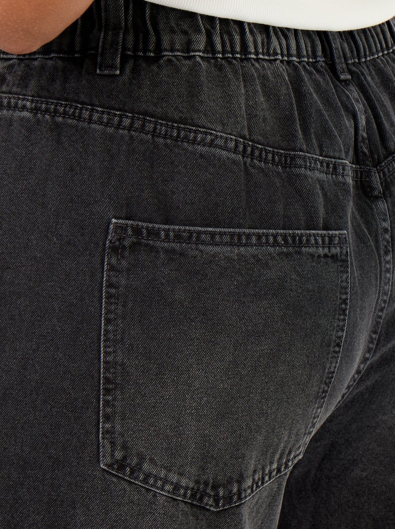 5-pocket super wide leg jeans Black - Kiabi