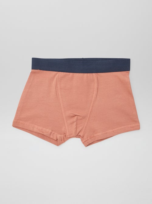 5 unifarbene Boxershorts - Kiabi